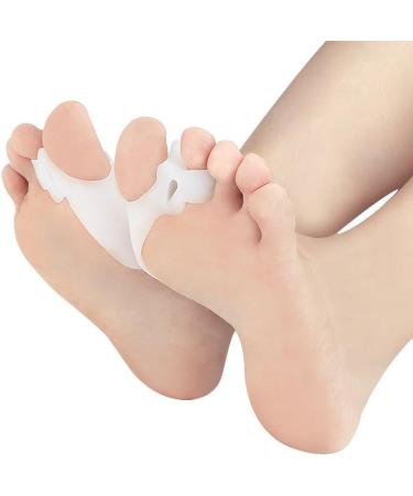 PediMend 2X Silicone Gel Toe Separator for Big Toe Alignment & Bunion Protection - Toe Straightener & Alignment Support - Unisex Foot Care (White) - Buy Online on GoSupps.com