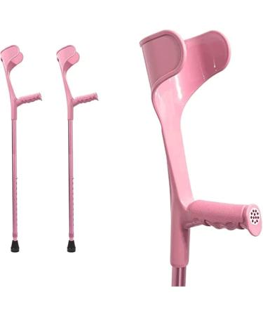 Adult Crutches Adult Crutches Telescoping Folding Half Sleeve Elbow Crutches Forearm Crutches 10 Height Adjustable Medical Crutches Convenient Independence Pink 2pcs