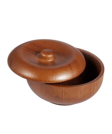Magiclulu 1stk men shave soap shell shaving shell with lid foam shell made of wooden shaving brush for men men's soap of wooden shells men shaving cream bamboo wood bowl man