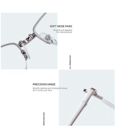 Buy Sangaimei Foldable Anti-Blue Light Reading Glasses for Men & Women - 304 Stainless Steel Hard Shell Case Black - Perfect Computer Glasses - 1.0x Magnification - Buy Online on GoSupps.com