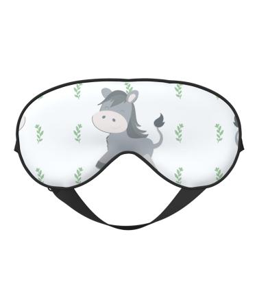 Smiling Donkey Eye mask Soft Elastic and Adjustable Nighttime Comfort Sleeping mask Suitable for Both Men and Women Black