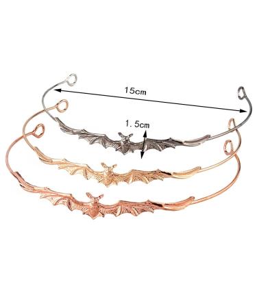 Halloween Forehead Bat Metal Headband for Men Women - Black Cosplay Tiara Crown - Buy Online on GoSupps.com
