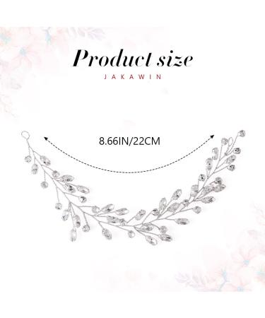 Rhinestone Wedding Hair Vine - Bridal Headband Crystal Headpiece for Women and Girls (A-Silver) - Buy Online on GoSupps.com