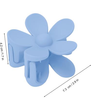 Colorful Flower Hair Clips Normal Thin Hair Styling Thick Cute Flower Claw Clip for Hair Accessories for Girlfriends(Light blue) - Buy Online on GoSupps.com