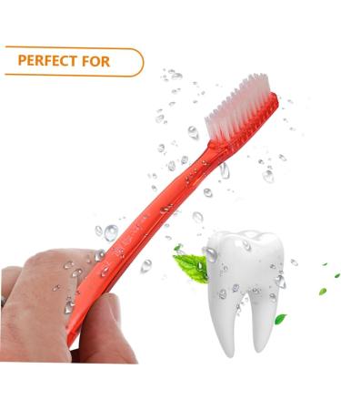 10 Piece Travel Toothbrush Set - Practical Manual Brushes for All Ages - Stiff Plastic & Elderberry Design - Buy Online on GoSupps.com
