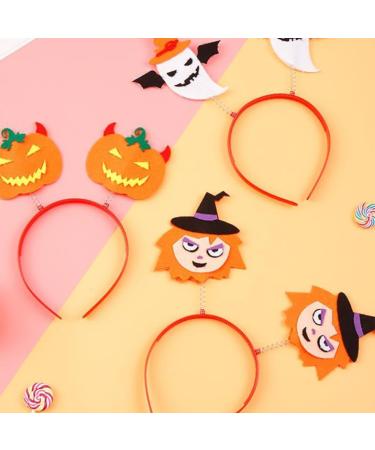 hgnxa Halloween Witch Headband Day of The Dead Nonwoven Hairband Material Kits Headpieces for All Age Festival Hair Decors Angry Pumpkin Hair - Buy Online on GoSupps.com