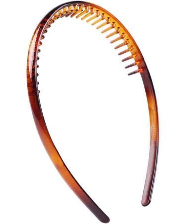 FRCOLOR 2 Pieces Teeth Comb Headbands Unisex Hard Plastic Tooth Hairband Anti-slip Hair Hoops Daily Headdress Hair Accessory for Women Men(Coffee Black) - Buy Online on GoSupps.com