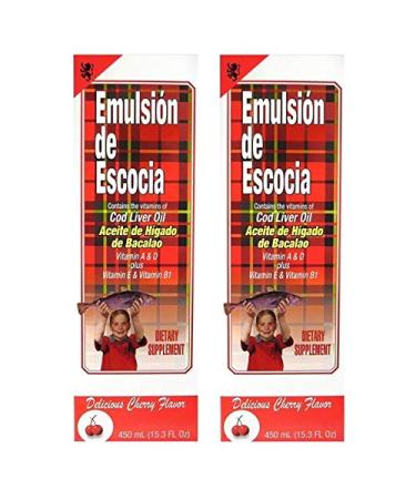 Emulsion De Escocia Cherry 15.3 Oz. Cod Liver Oil 2-Pack