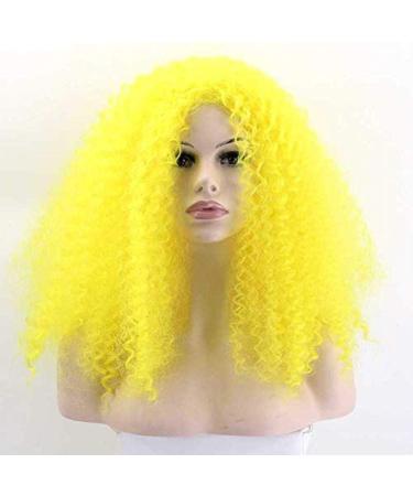 BGHJUE Long Yellow Blonde Afro Kinky Curly Wig for Women - 50cm - Stylish & Comfortable International Shipping - Buy Online on GoSupps.com