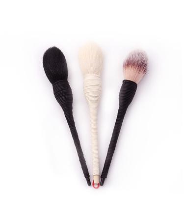 Handmade Rattan Handle Makeup Brush - Professional Highlighter & Blush Brush - Tricolor Cosmetic Tool for Blending - Buy Online on GoSupps.com