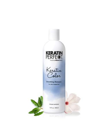 Keratin Perfect Color Smoothing Shampoo - Salon Quality Dye Safe for Colored Hair - Nourishing Extracts for Scalp Protection - 12 Oz - Buy Online on GoSupps.com