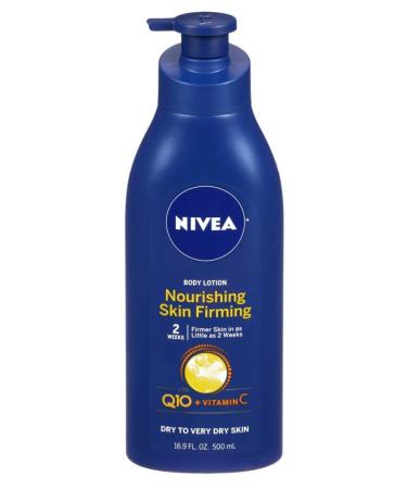Nivea Lotion Nourishing Skin Firming 16.9 Ounce Pump (500ml) (2 Pack)