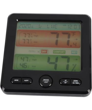Biitfuu Digital Clock with Temperature & Humidity Monitor - Precise Data for Bedrooms & Students (Black) - International Shipping - Buy Online on GoSupps.com