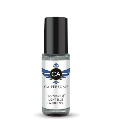 CA Perfume Impression of Light Blue Eau Intense For Men Replica Fragrance Body Oil Dupes Alcohol-Free Aromatherapy Sample Travel Size Concentrated Long Lasting Roll-On 0.14 Fl Oz/4ml-X1