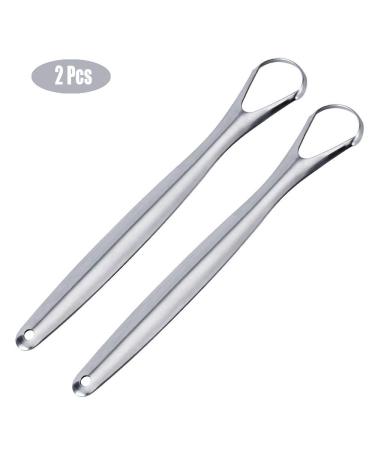 MEOOAWQI Metal Handle Tongue Scraper (2-Pack) - Stainless Steel Cleaners for Fresher Breath | Non-Medical Grade, 100% BPA Free - Buy Online on GoSupps.com