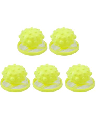 emlovosy Wash Cleaning Ball Laundry Ball Stain Removal Tool Filtering Anti-Deformed Yellow 5pcs