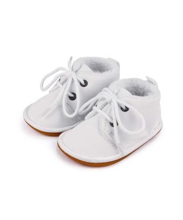 LACOFIA Baby Boys Girls Winter Shoes First Walkers Infant Anti-Slip Lace up Booties 12-18 Months White - Buy Online on GoSupps.com