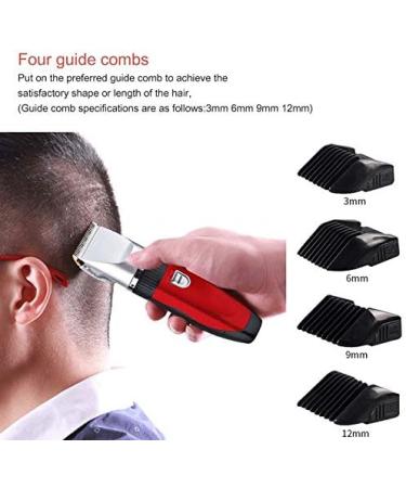 Professional Men's Hair Clippers - Rechargeable Cordless Barber Hair Cutter with Built-in Comb Design - Buy Online on GoSupps.com