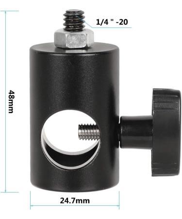CAMVATE 16mm Light Pole Stand Head Mount | 1/4-20 Thread Screw Adapter - Buy Online on GoSupps.com