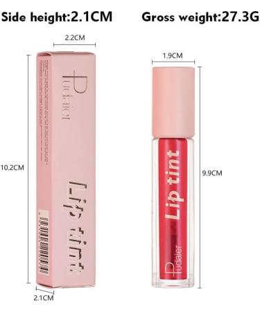 Lip Tint Stain Makeup Long Lasting Lip Tint Natural Lip Stain Highly Pigmented Liquid Lipstick Waterproof Light Lip Stain with Matte Finish 04 R4 - Buy Online on GoSupps.com
