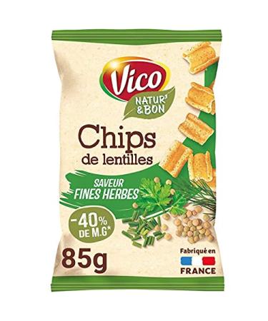 VICO - Lentil Chips with Herbs 85G - Pack of 4 - Sold in Packs