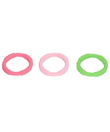 3pcs Silicone Teething Bracelet Silicone Baby Teether Toy Baby Chew Toy for 3 Month Babies (Type 2)