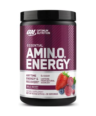 ON Essential Amino Energy | Amino Acid & Energy Formula | 5 Grams of Amino Acids 100 mg of Naturally Sourced Caffeine 5 Calories Sugar Free | 30 Servings (Wild Berry) Wild Berry 30 Servings (Pack of 1)