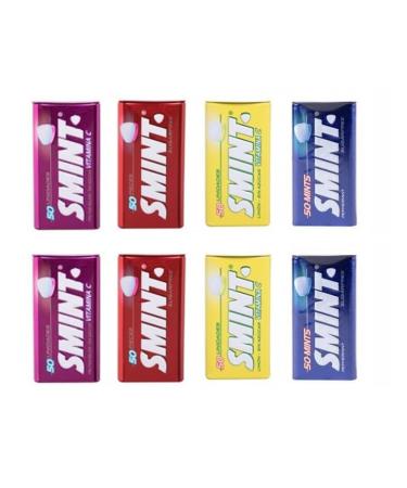 SMINT M lange de menthes | 8 bo tes m talliques la menthe poivr e | Comprim s de citron | Pastilles la fraise | pastilles aux fruits rouges | Soins dentaires sans sucre