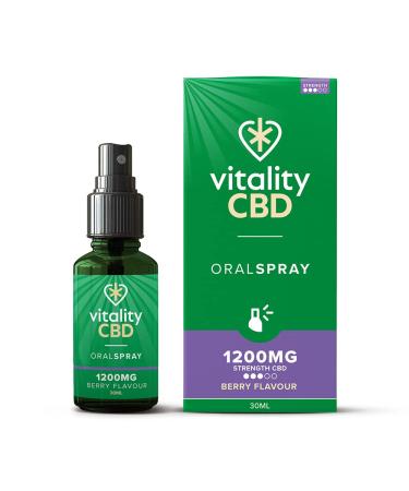 Vitality CBD Oral Spray in MCT Oil 1200 mg Berry 30 ml 1200mg Berry 30ml