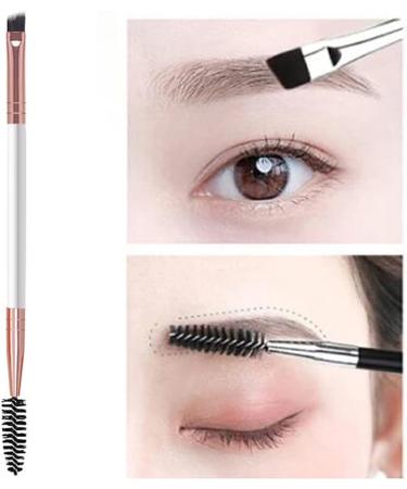 Dajidafu Eyebrow Brush Rose Gold Handle Professional Foundation Tinting Multi-colored Brow Brushes Eyeshadow Making Eyeliner White/Rose Gold - Buy Online on GoSupps.com