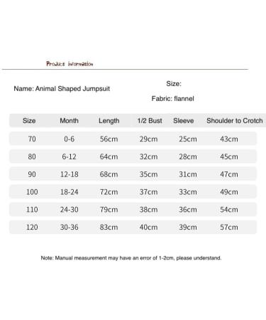 WSLCN Unisex Baby Toddler Hooded Cartoon Pyjamas Sleepsuit 0-6 Months - Buy Online on GoSupps.com