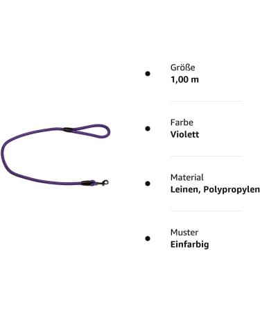 Buy 1.00 m Violet Rope Dog Leash | 27 Colors 7 Lengths | Durable with Hand Loop International Shipping - Buy Online on GoSupps.com