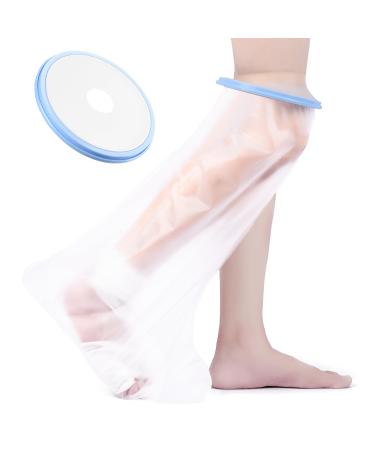 Apasiri Cast Cover Half Leg for Shower Reusable Waterproof Cast Protector for Adult Leg Knee Ankle Foot 100% Watertight Seal Cast Bag Keep Your Cast Dry In The Shower Wide Half Leg