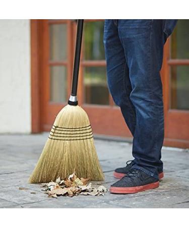 O-Cedar Heavy Duty Corn Broom - Commercial-Grade Indoor and Outdoor Broom for Hard Floors | Sturdy Wooden Handle | Yellow/Black | 1 Count - Buy Online on GoSupps.com