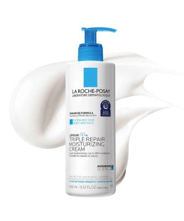La Roche-Posay Lipikar Triple Repair Moisturizing Body Cream, Body Lotion and Moisturizer for Dry Skin, with Shea Butter and Niacinamide, Previously Balm AP+ Intense Repair 13.52 Fl Oz (Pack of 1)