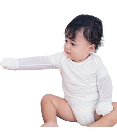 Edenswear Zinc-Infused Summer Mesh Mitten Sleeves for Kids with Eczema - Wet Wrap Therapy | 12 Months | White - Buy Online on GoSupps.com
