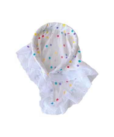 hgnxa Lace Headscarf Girl Headband Elegant Hair Scarf Bandanas Headpiece Lace Hairband Women Photo Headwrap Head Covering Dot White