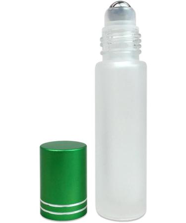 Beauticom 10ml Roller Bottles with Metal Cap & Stainless Steel Balls - Essential Oil Perfume Aromatherapy Lip Gloss (6 Pack Green) - International Shipping Available - Buy Online on GoSupps.com