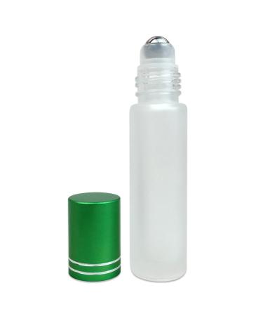 Beauticom Glass 10ml Roller Bottles - 30 Green Bottles with Metal Caps & Stainless Steel Roll Balls for Essential Oils Aromatherapy Perfume & Lip Gloss - Buy Online on GoSupps.com