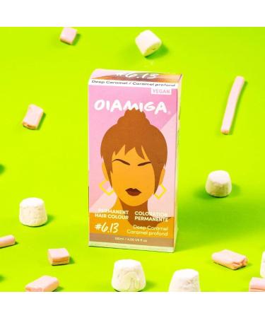 Oiamiga Deep Caramel Permanent Hair Dye Inclusive Hair Colour for All Hair Types Rapid Processing Made with Natural Ingredients Vegan and Cruelty Free 120ml - Buy Online on GoSupps.com