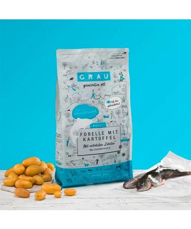 GRAU The Original Dog Food Trout With Potatoes (1 x 3 kg) Grain Free For Sensitive Adult Dogs - Buy Online on GoSupps.com