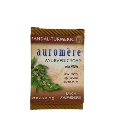 Buy Auromere Ayurvedic Sandalwood Soap Set of 3 - Natural Luxury Bar Soap for Healthy Skin | International Shipping Available - Buy Online on GoSupps.com