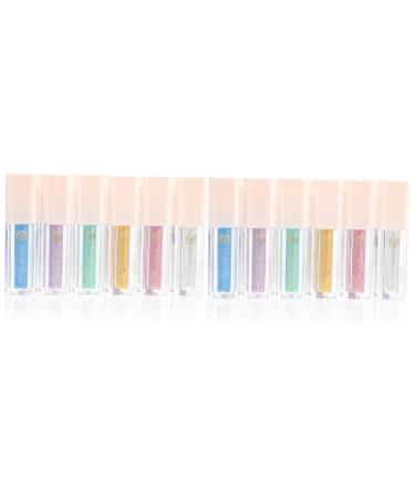 FRCOLOR 12 Pcs Eye Shadow Set Glitter Liquid Eyeshadow Shimmer Eye Shadows Women Makeup Tools Beauty Kit Cosmetology Kit Bling Eyeshadow Shimmer Eyeshadow Highlight Cosmetic Miss