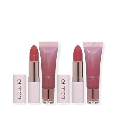 Doll 10 Quench & Restore Lip Smoothie Collection 4 Piece Nourishing Superfood Color Coordinating Lipstick & Gloss Kit 1 Ounce (Pack of 4) Quench & Restore Collection