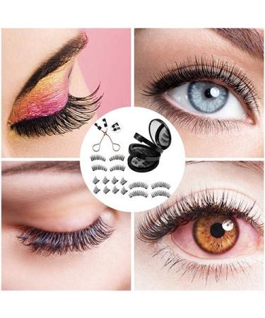Reusable Magnetic False Eyelashes - Natural Look, Dual Magnets, 3D Extension - 16pcs-4pairs - Buy Online on GoSupps.com