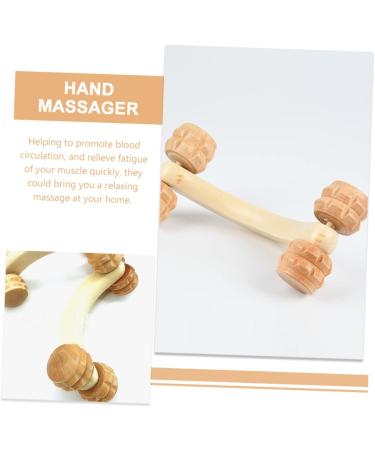 Lurrose Wooden Massage Roller - Back & Facial Massage Device for Deep Tissue Relief | Handwick Foot & Arm Roller 17x6.8cm - Buy Online on GoSupps.com