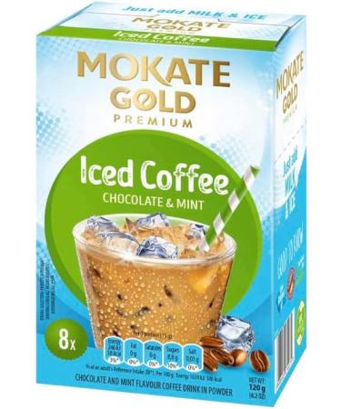 Mokate Gold Premium iced coffee Chocolate & Mint 2 boxes x 8 sachets total 16 - Buy Online on GoSupps.com