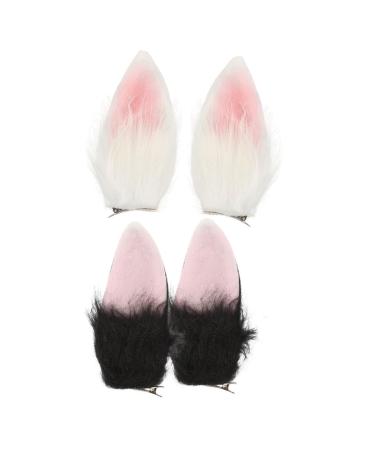Beavorty 2 Pairs Simulated Bunny Ear Hair Clip Hair Barrettes Hair Pin Tiara Easter Party Hair Accessories Bunny Cosplay Accessories Rabbit Hair Clips Bunny Ears Headpiece Bunny Ears Women