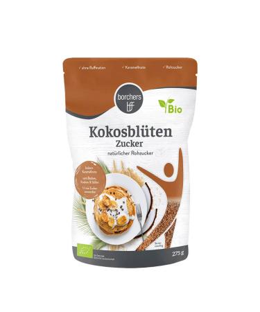 Borchers Organic Coconut Blossom Sugar - Naturally Sweet Caramel & Vanilla Notes 1:1 Sugar Substitute 275g - Perfect for Food & Drinks - Buy Online on GoSupps.com