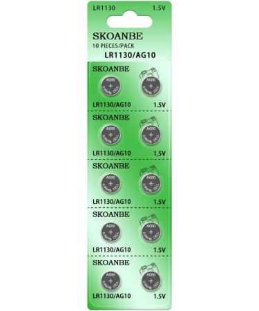 SKOANBE 200PCS AG10 LR1130 389 1.5V Button Coin Cell Battery - International Shipping Available - Buy Online on GoSupps.com